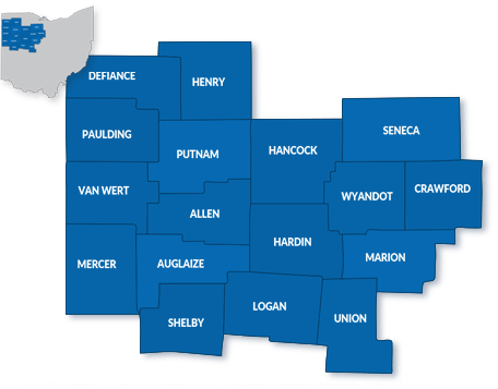 Ohio Third District Court of Appeals Map